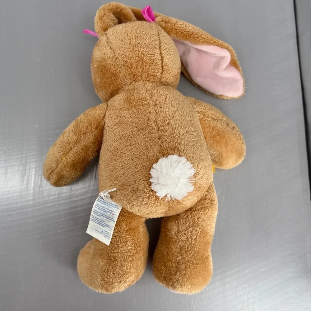 Build-A-Bear Workshop Lil Caramel Bunny‎ Rabbit Plush Pink Bows 2012 019466